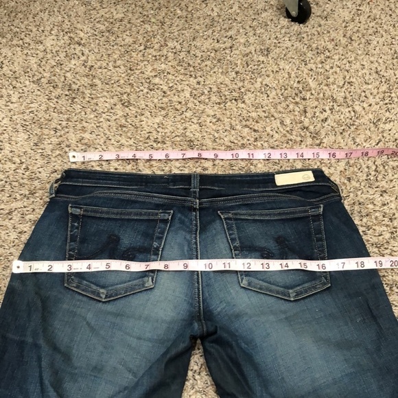 AG Adriano Goldschmied The Stilt Cigarette Jeans Size 29 Dark Blue Low Rise - Picture 4 of 9